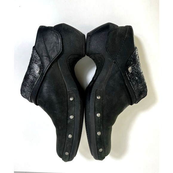 Merrell Luxe Wrap Black Studded Leather Mules Clogs Comfort Shoes Size 36 US 6 - Picture 6 of 11
